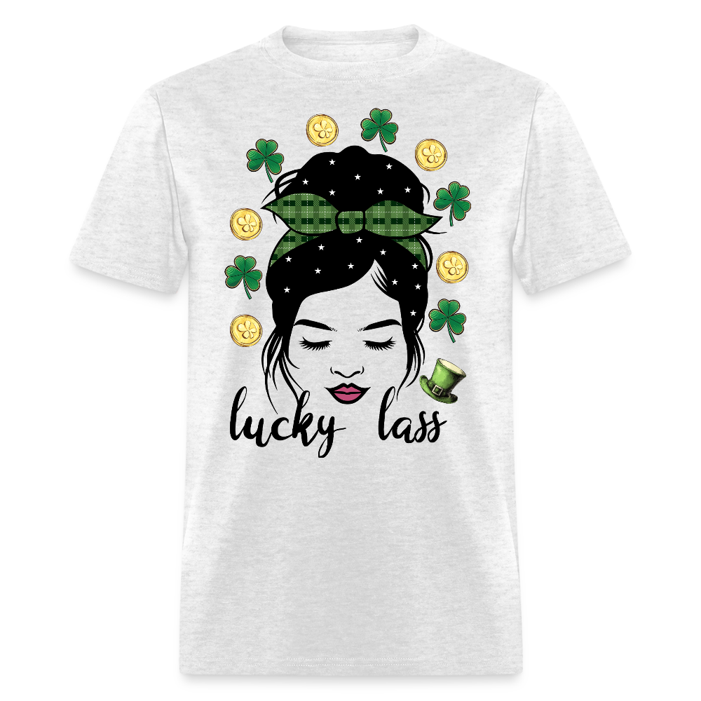 St Patrick’s Day Lucky Lass Women T-shirt - light heather gray