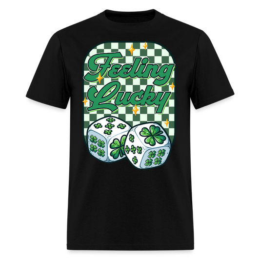 St Patrick’s Day Lucky Dice T-shirt - black