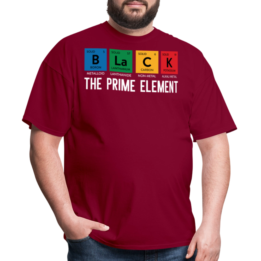 Periodic Table Gift For Black Educators Black Pride Science T-Shirt - burgundy