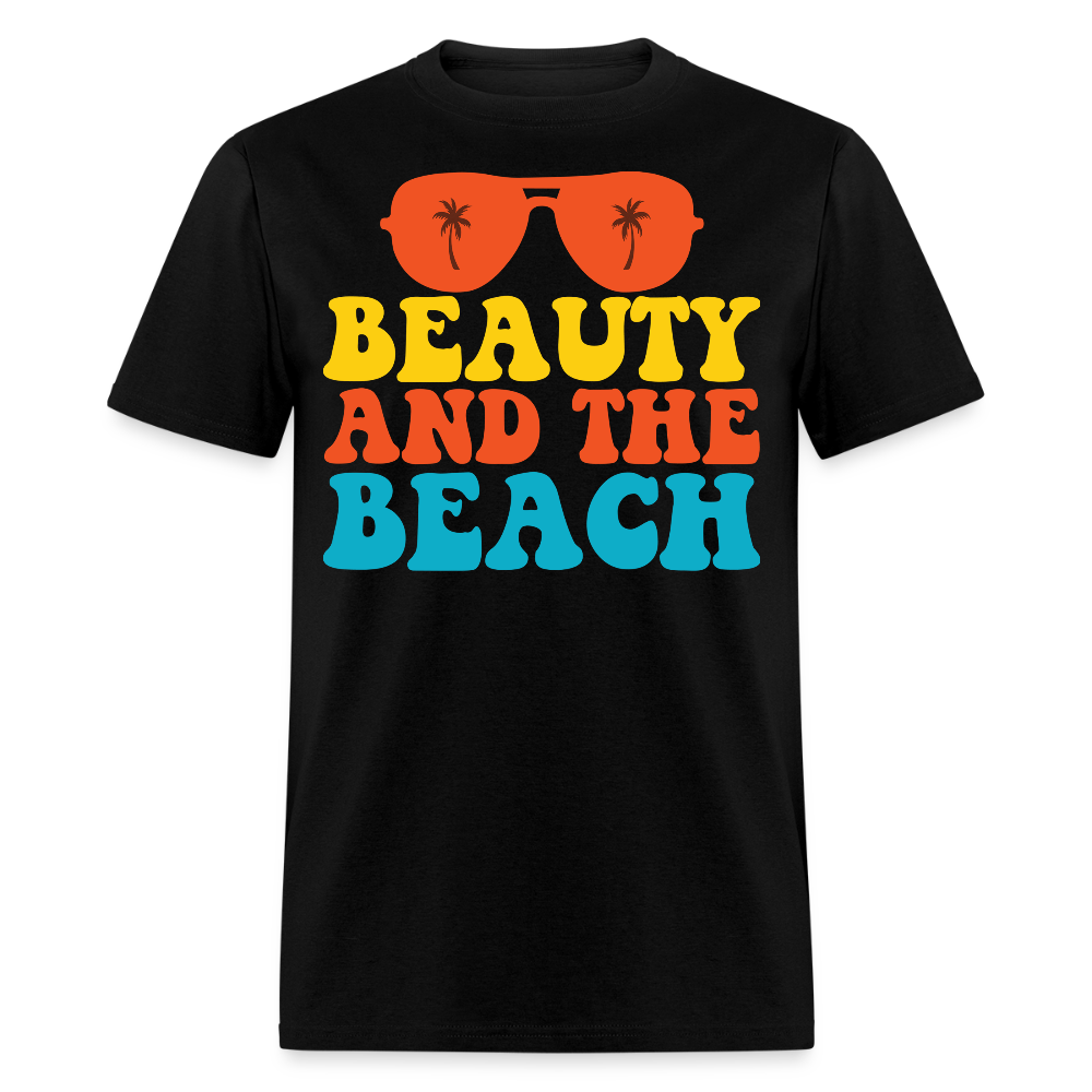 Beauty And The Beach Funny Summer Vacation T-shirt - black