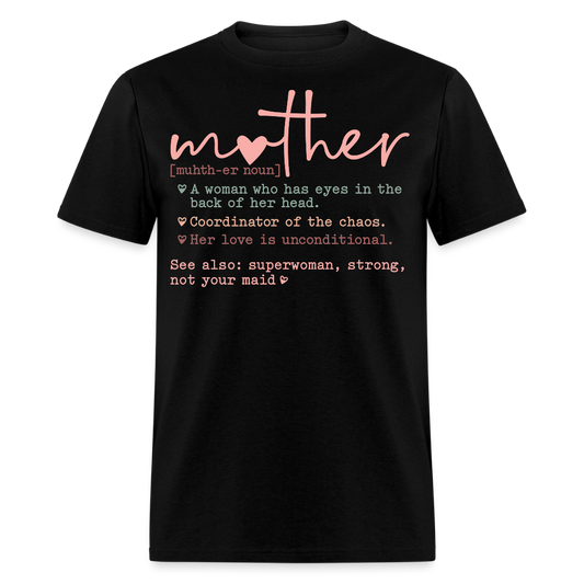 Funny Mom Definition Tee Mother’s Day Gift T-shirt - black