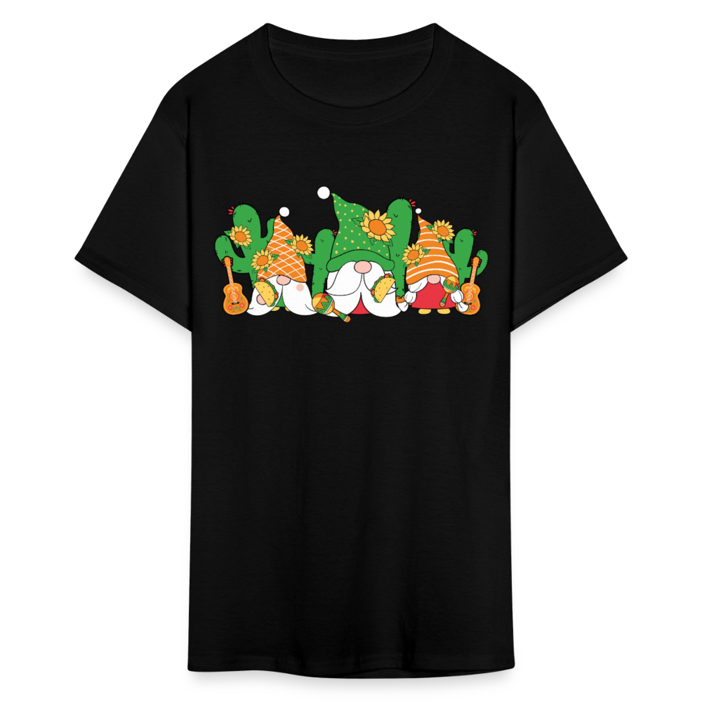 Gnome Lover Gift Ideas Mexican Fiesta Gnome T-shirt - black