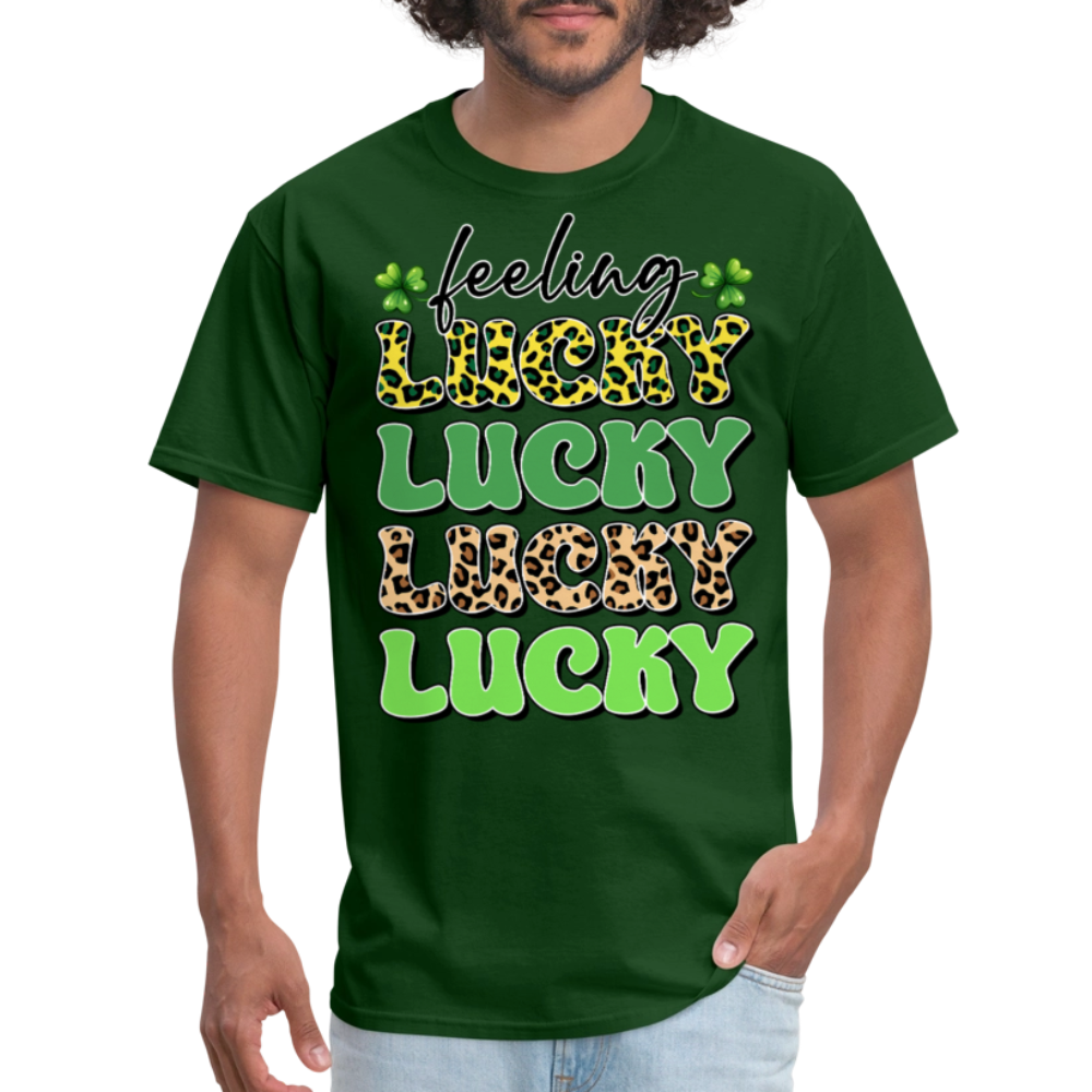 Feeling Lucky St Patrick’s Day T-shirt - forest green