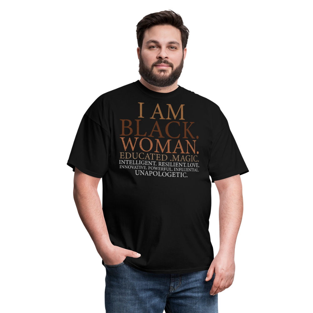 Empowerment Tee for Women Unapologetic Black woman Unisex Classic T-Shirt - black