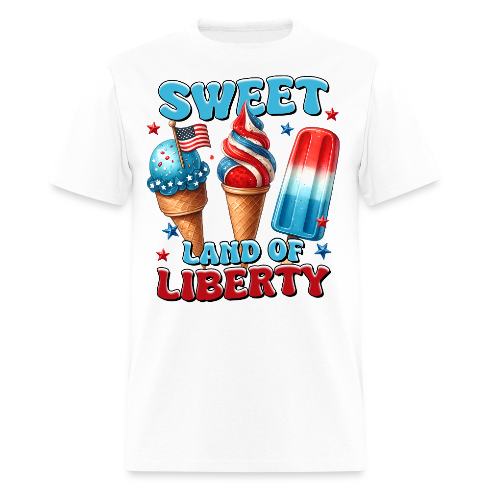 Sweet Land Of Liberty Patriotic Dessert T-Shirt - white