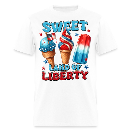 Sweet Land Of Liberty Patriotic Dessert T-Shirt - white