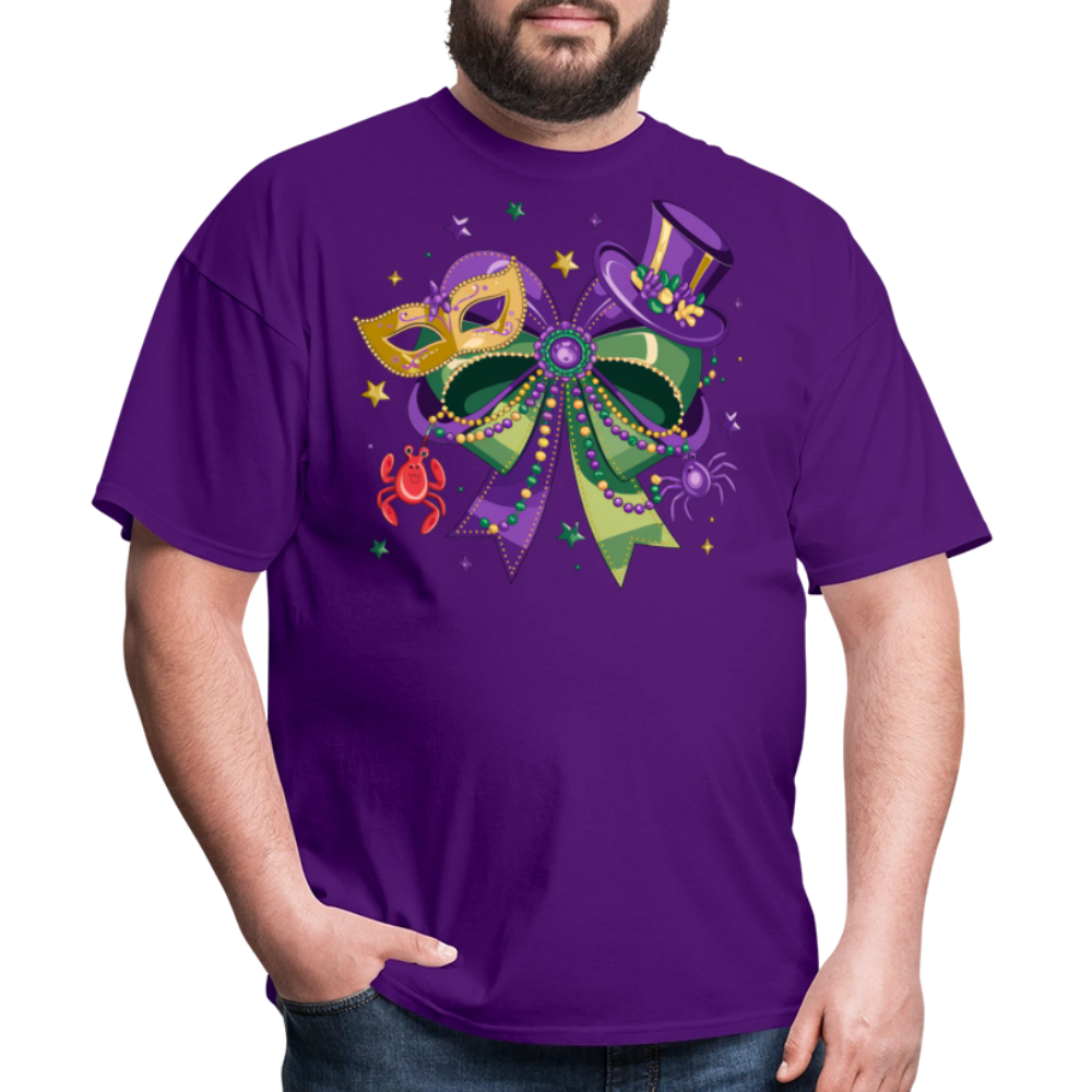 Colorful Masquerade Mask Tee for Fat Tuesday Funny Mardi Gras T-shirt - purple