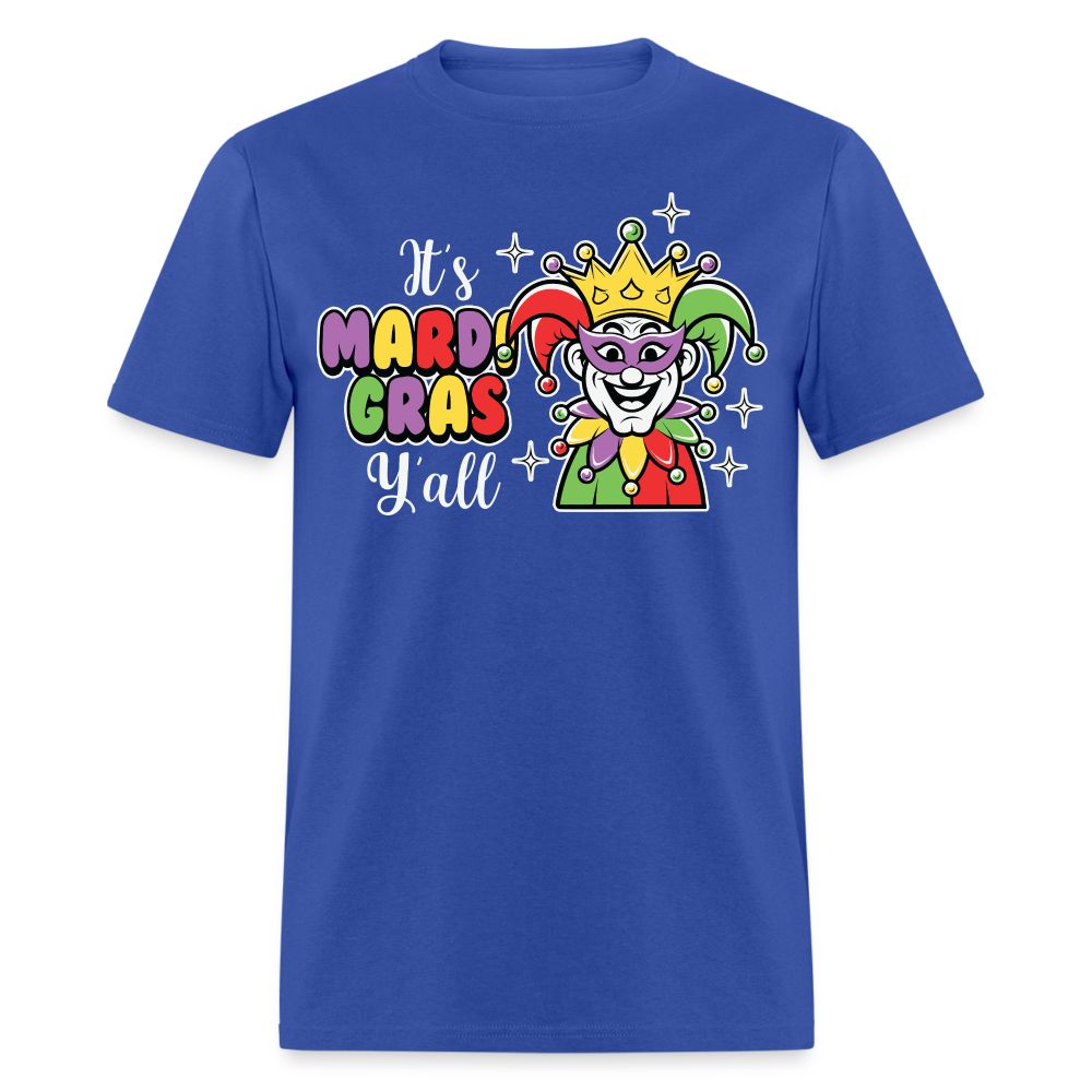 It’s Mardi Gras Y’all Shirt For Party Lovers Mardi Gras Jester T-shirt - royal blue