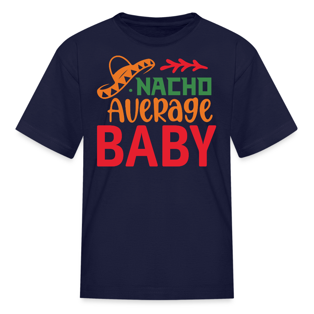 Mexican-inspired Graphic Tee For Kids Nacho Average Boy T-shirt - navy