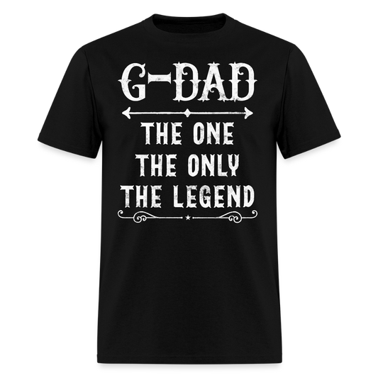 G-Dad The Legend Personalized Grandpa Gift T-Shirt - black