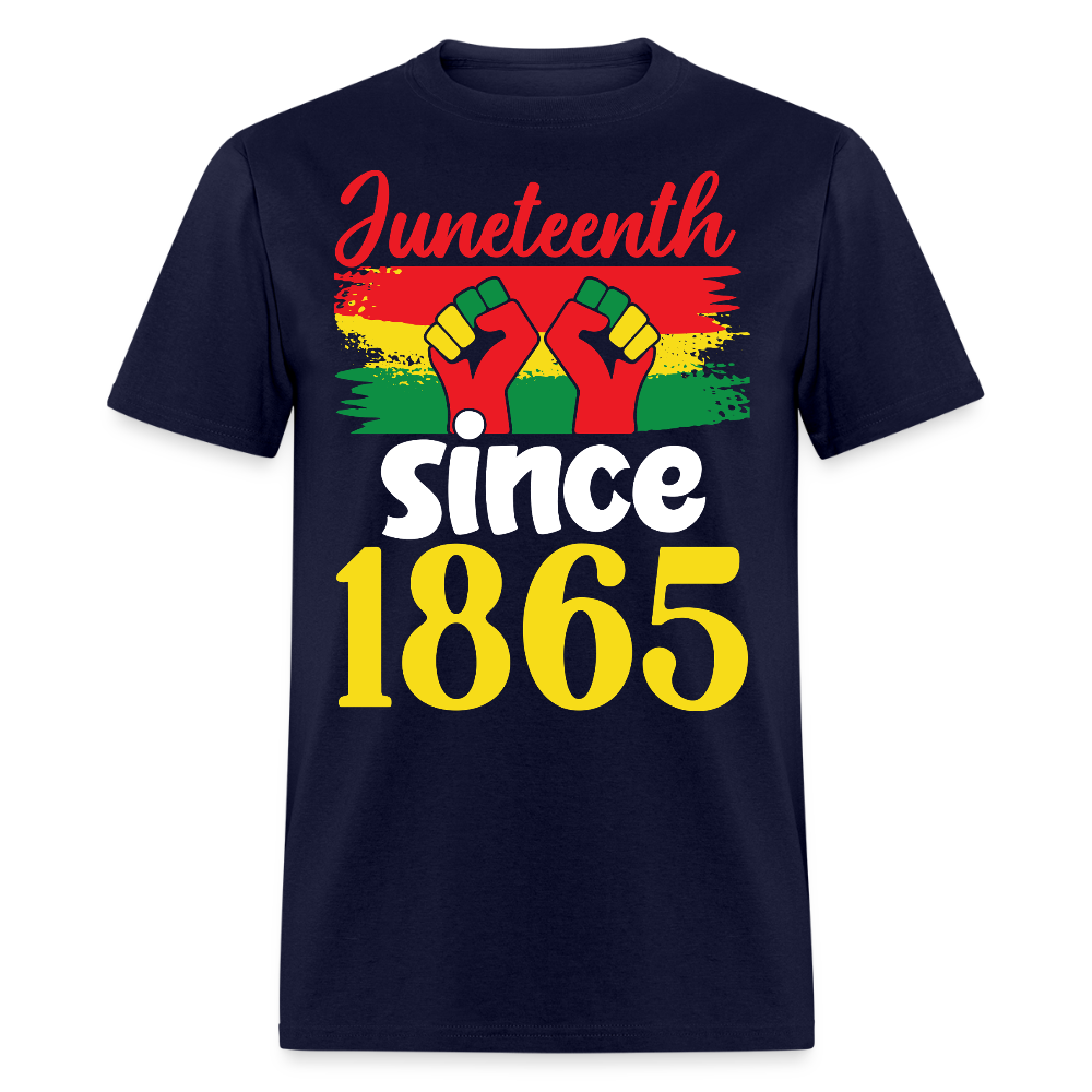 Juneteenth 1865 African American Heritage T-shirt - navy