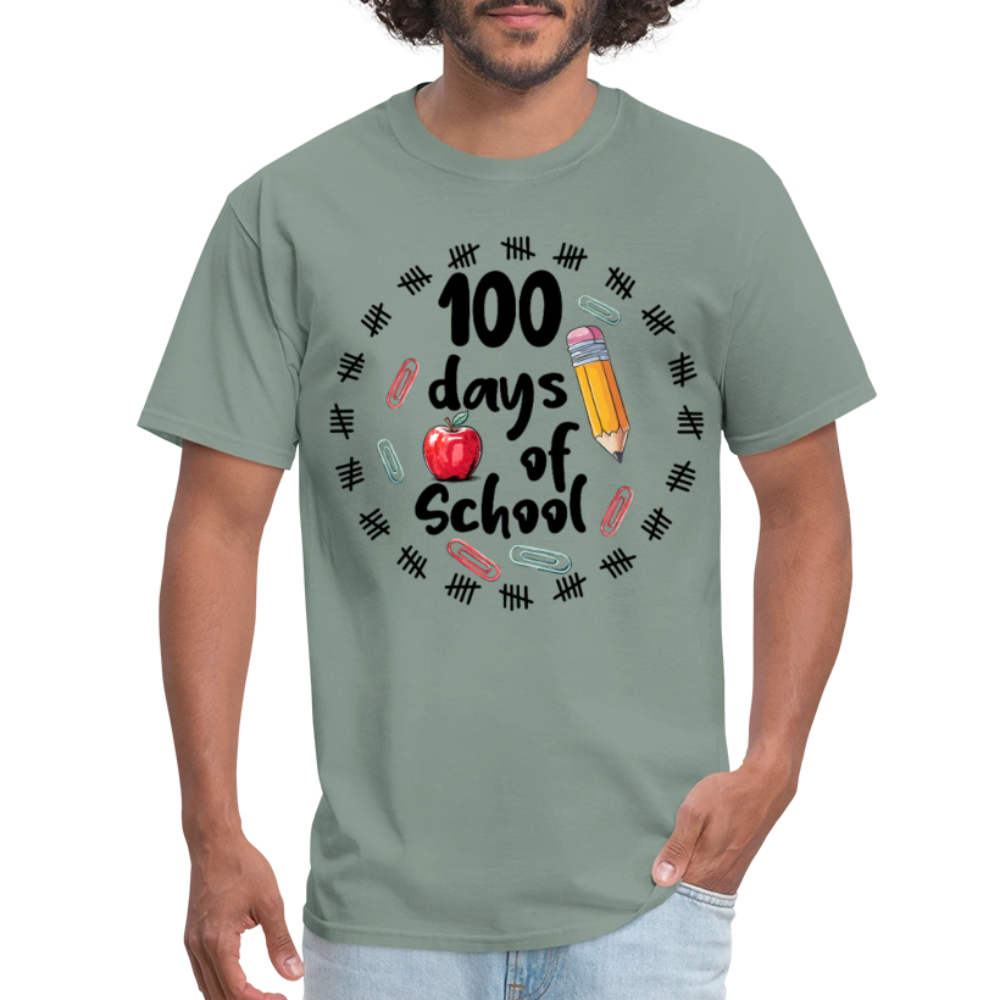 100 Days of School Shirt For Teachers Dino 100th Oay Of School T-shirt - sage