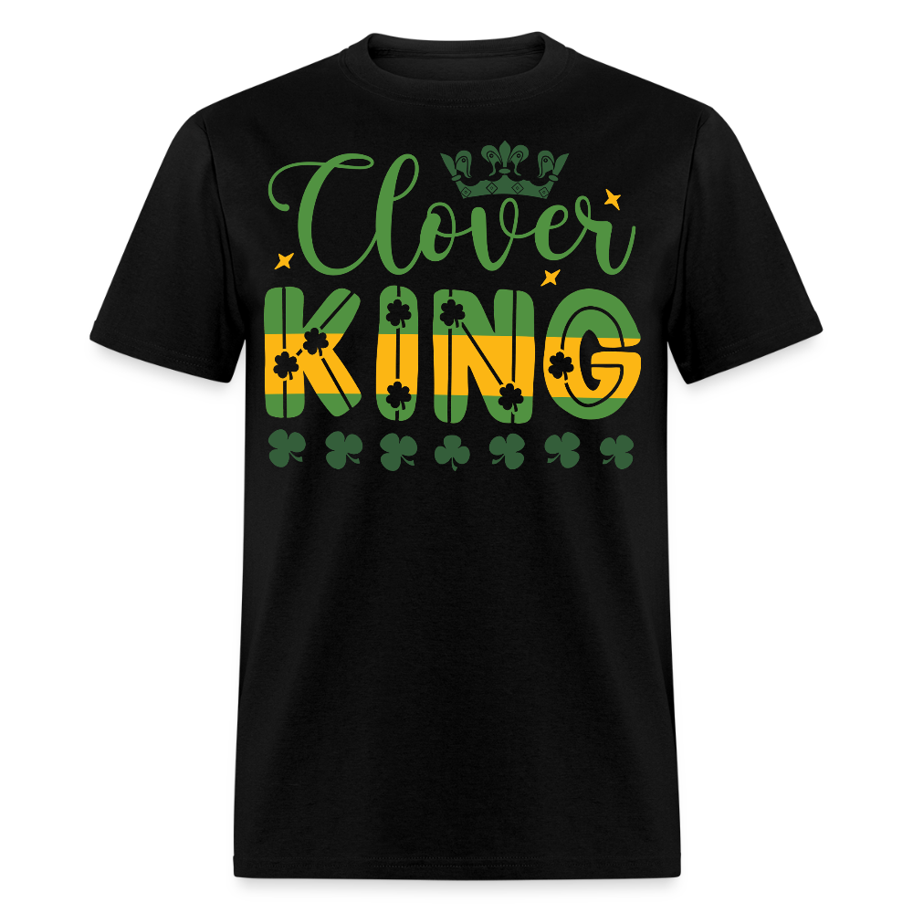 St Patrick’s Day Clover King T-shirt - black