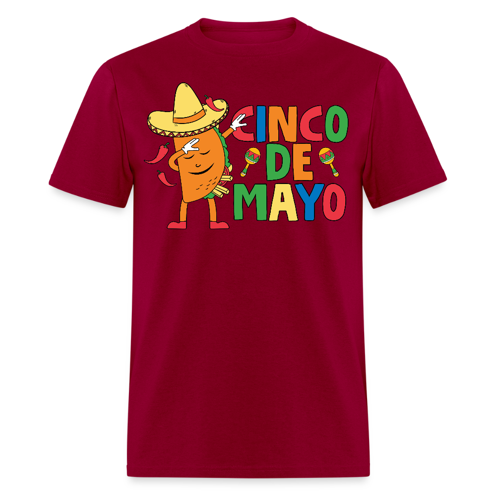 Funny Cinco de Mayo Taco Tee Mexican Fiesta Party T-Shirt - dark red