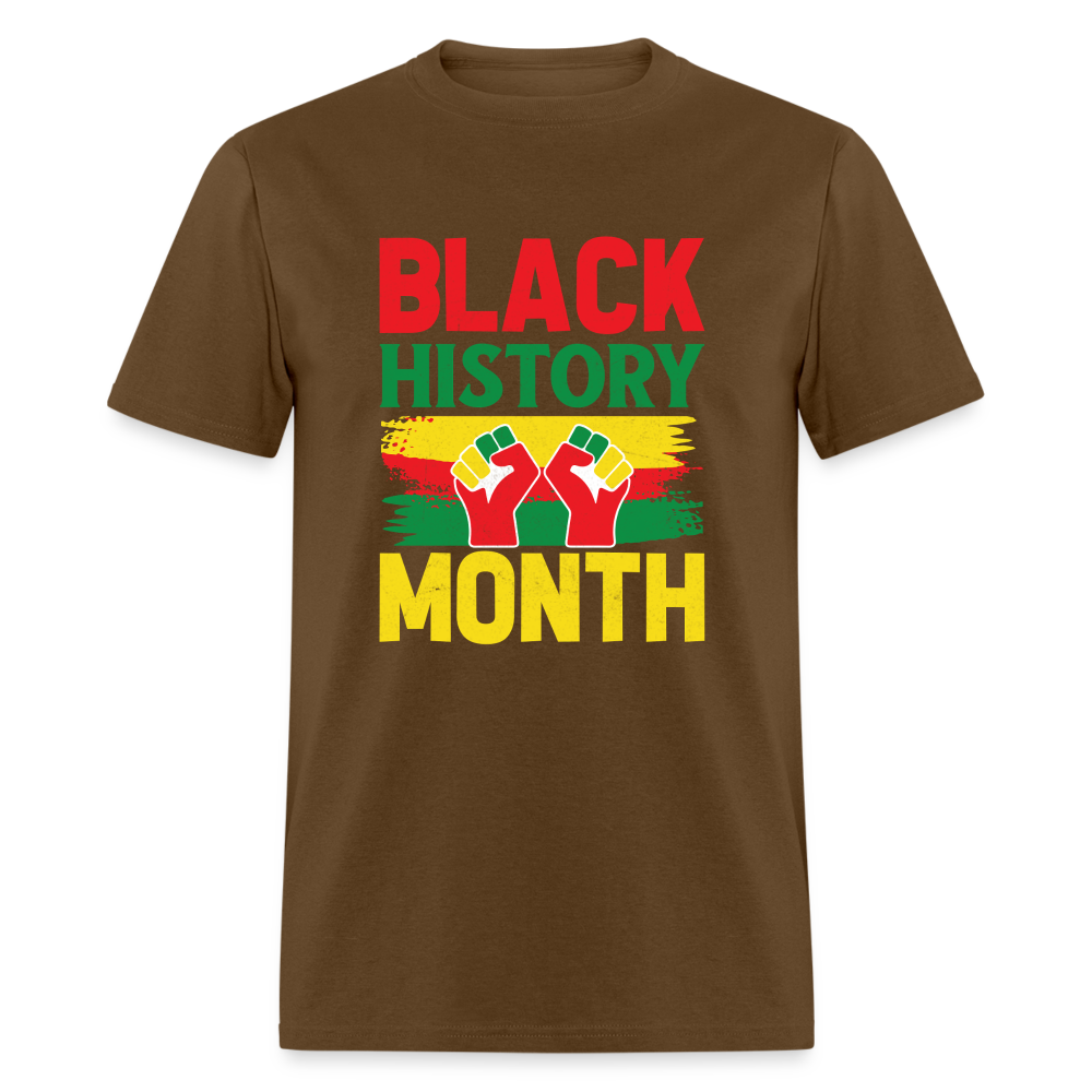 African American Pride Apparel for Black History Month T-Shirt - brown