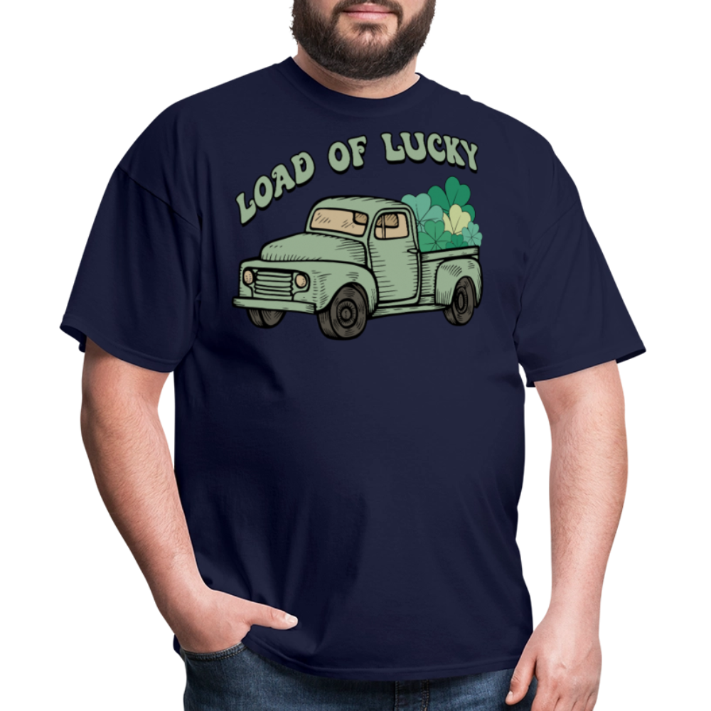 Lucky Truck Shamrock St Paddy’s Design T-shirt - navy