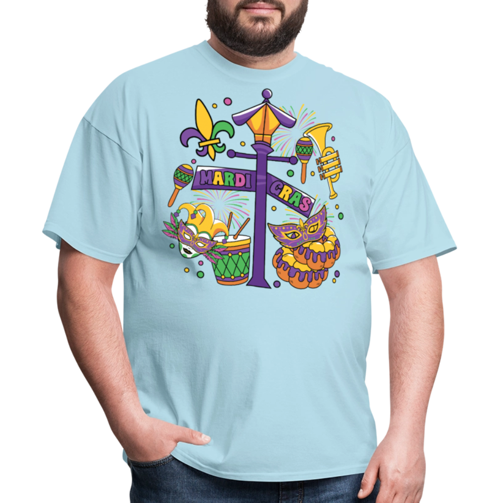 Funny And Festive Mardi Gras Outfit Mardi Gras Party T-Shirt - powder blue