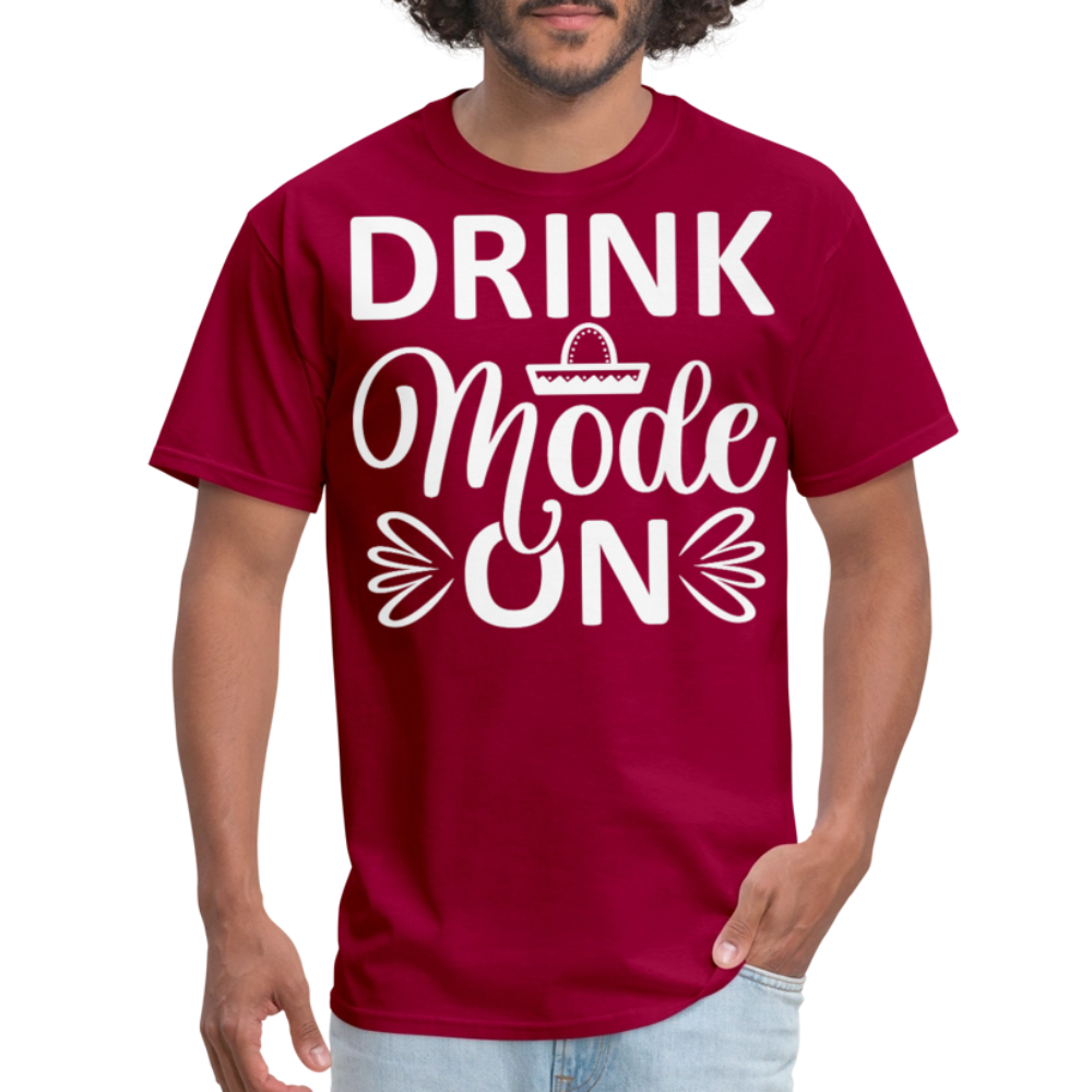 Fiesta Mode On Funny Drinking Party T-Shirt - dark red