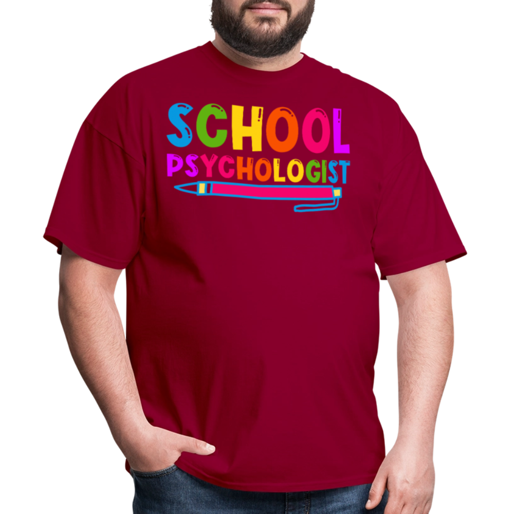 Best Gifts For School Psychologists Mental Health Unisex T-Shirt - dark red