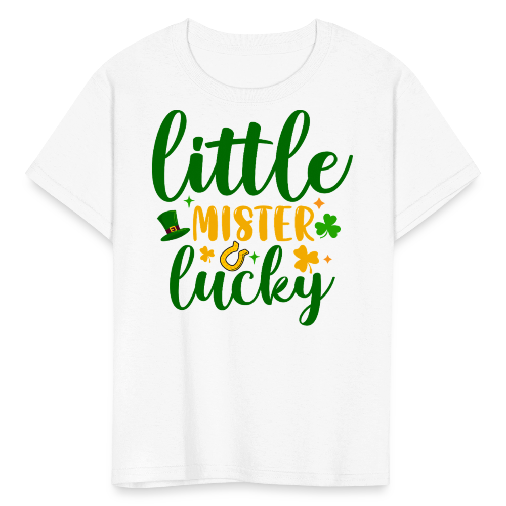 Little Mister Lucky St Patrick’s Day Kids T-shirt - white