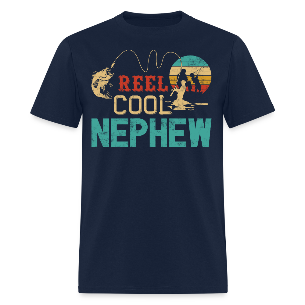Reel Cool Nephew Funny Fishing T-Shirt - navy