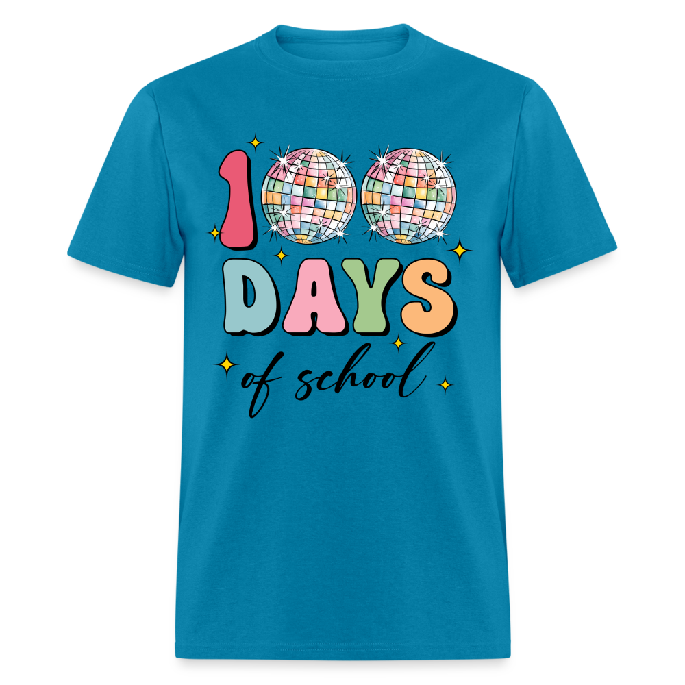 Colorful Teacher Appreciation Gifts Best 100Days Of School T-shirt - turquoise