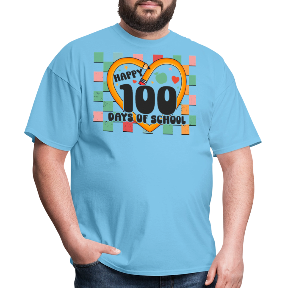 100 Days of school Shirt For Teachers Unisex Tee - aquatic blue