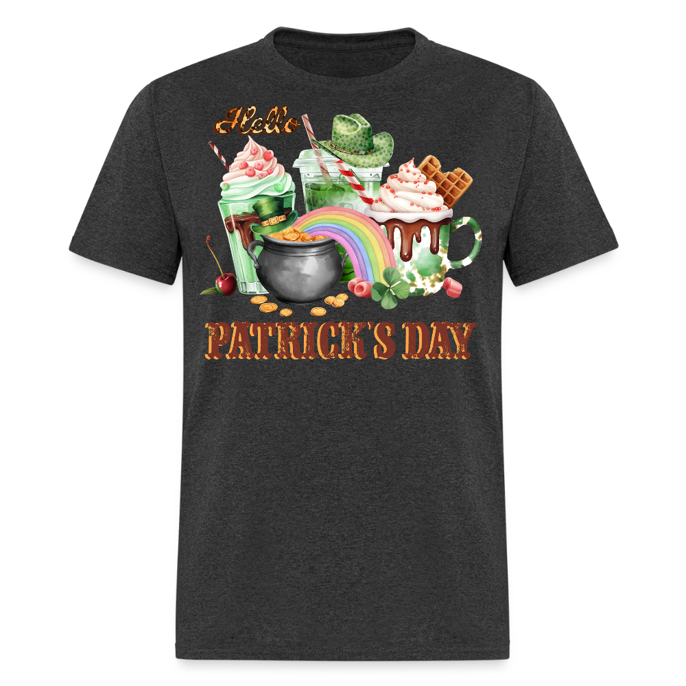 St Patrick’s Day Aesthetic Coffee Lover T-shirt - heather black