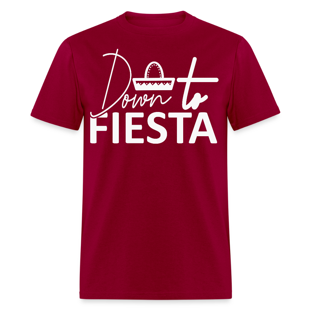 Down to Fiesta Party Shirt Funny Cinco de Mayo T-shirt - dark red