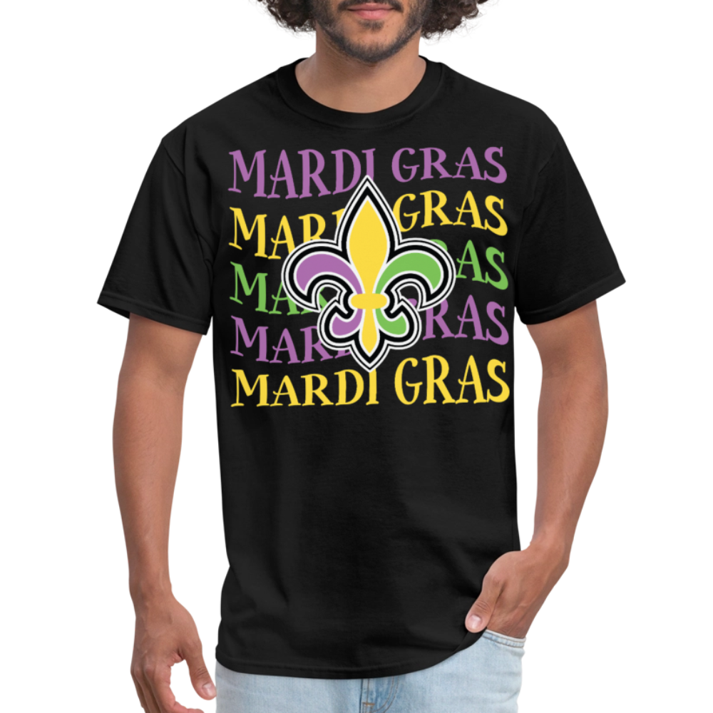 New Orleans Fleur-de-lis Festival Mardi Gras T-shirt - black