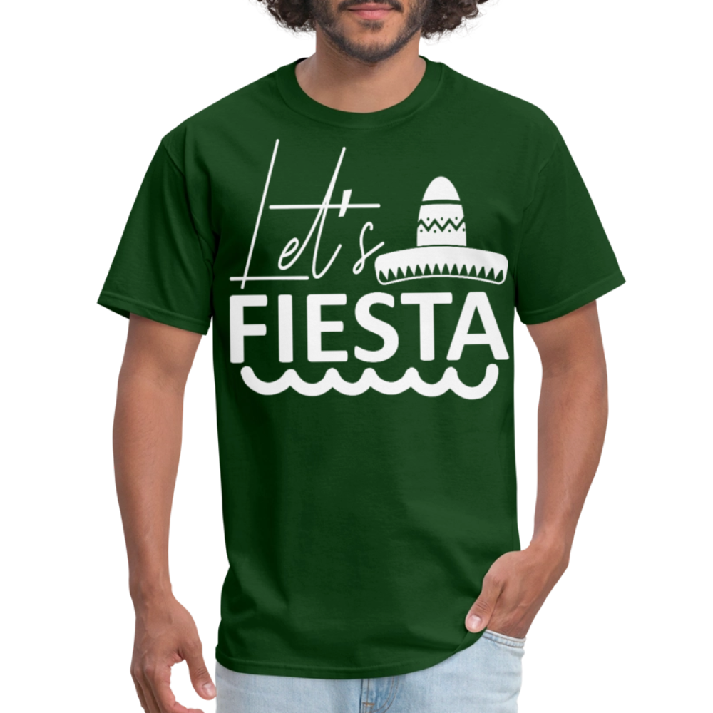 Mexican Fiesta Party Tee for Celebration Let’s Fiesta T-shirt - forest green