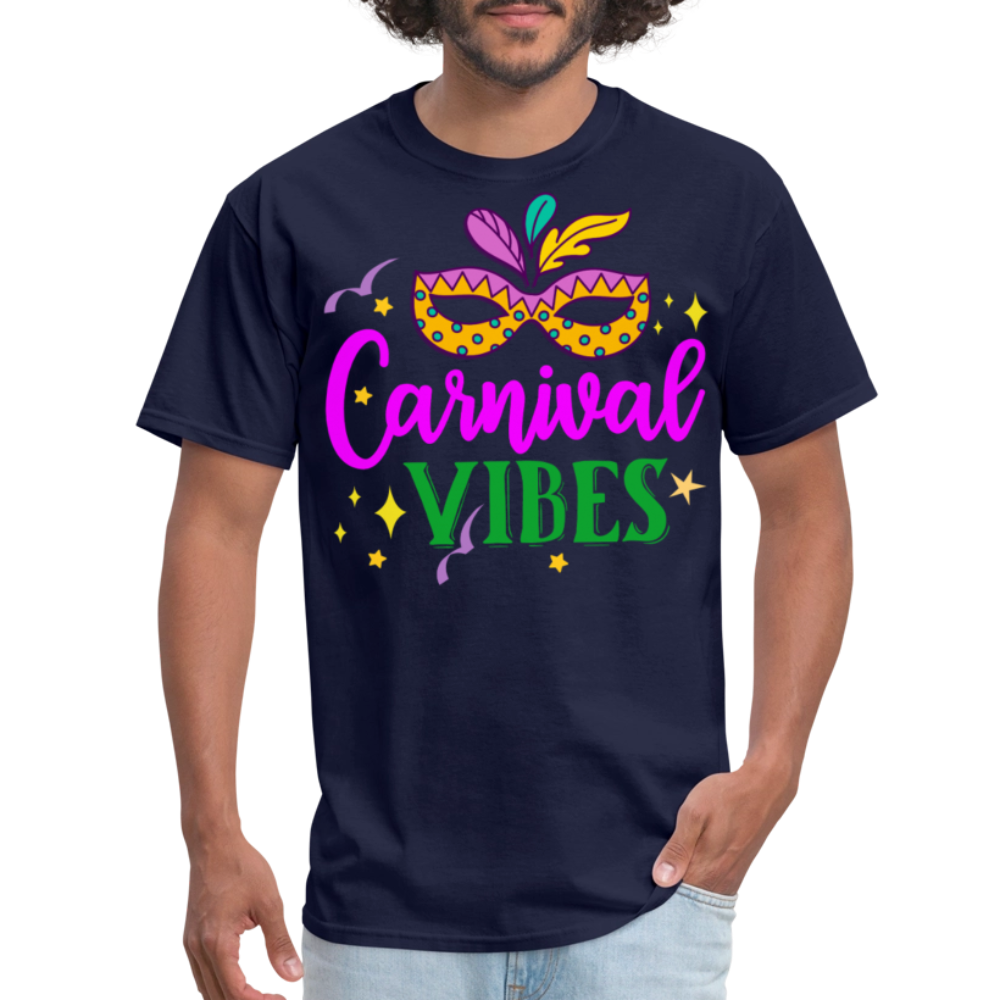 Masquerade Mask Festival Tee Mardi Gras Carnival T-shirt - navy