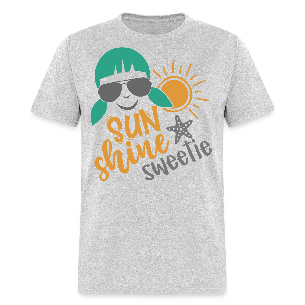 Sunshine Sweetie Girl Summer Beach T-shirt - heather gray