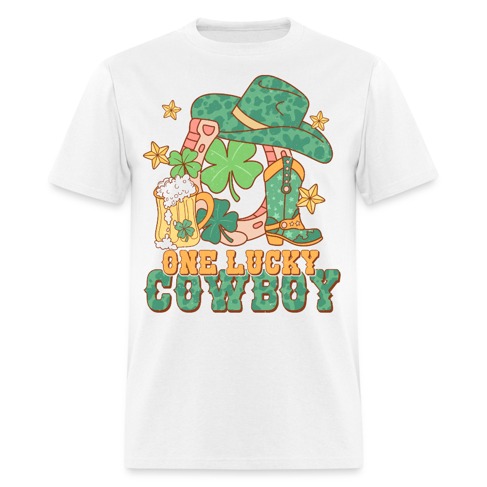 Lucky Cowboy St Patrick’s Graphic T-shirt - white