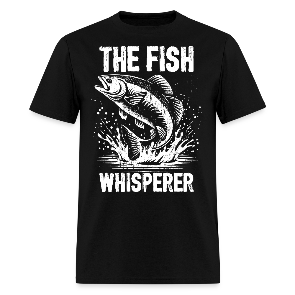 The Fish Whisperer Tee Funny Fishing Gift for Anglers T-Shirt - black