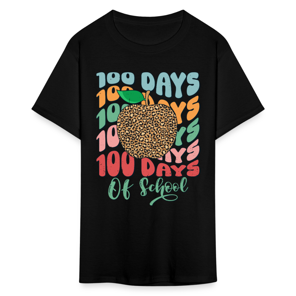 Leopard print 100 Days Of School Teacher Appreciation Gifts T-shirt - black