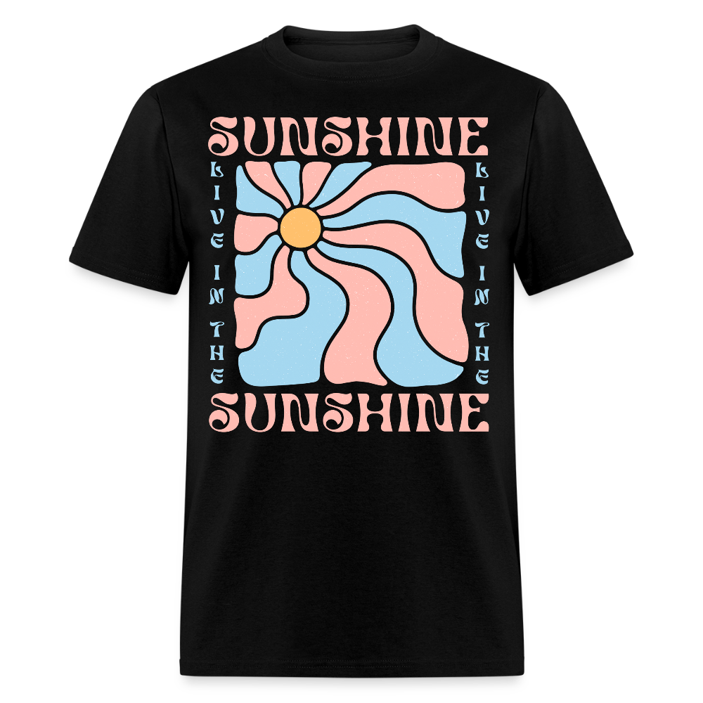 Live In The Sunshine Aesthetic T-shirt - black