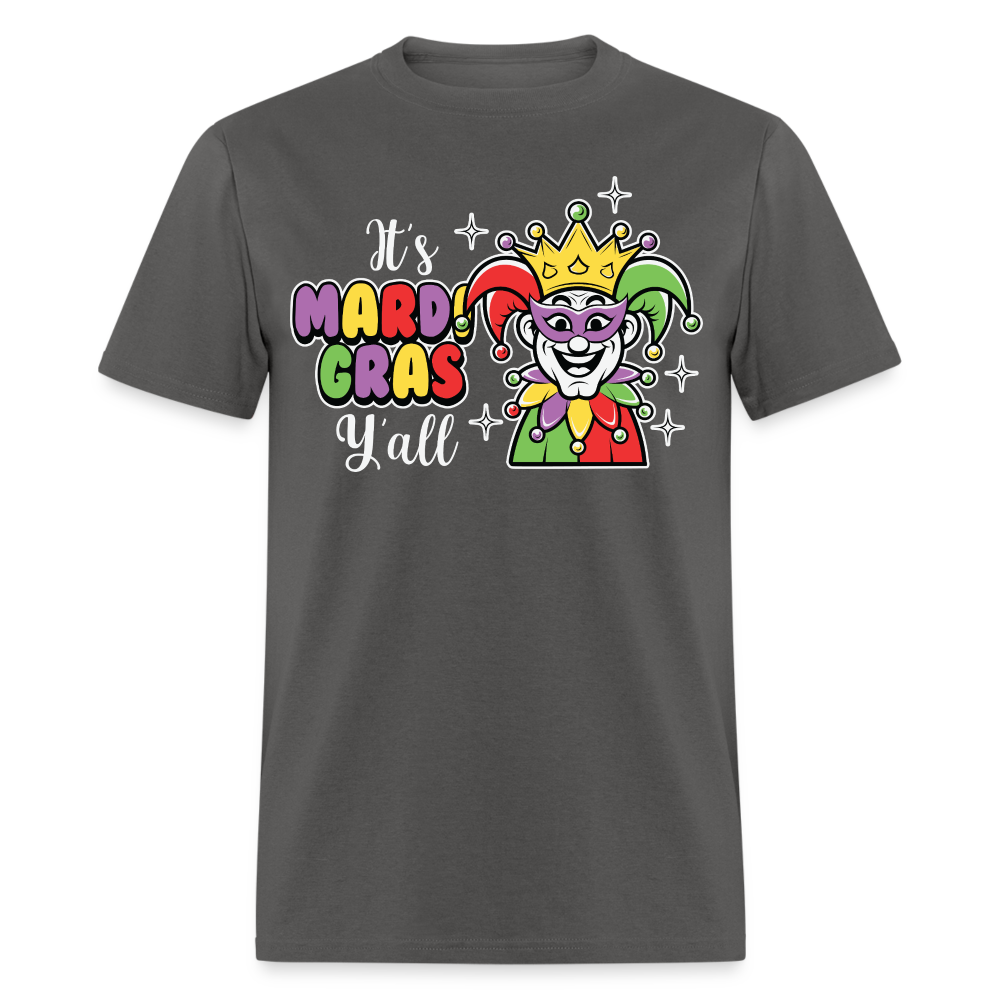 It’s Mardi Gras Y’all Shirt For Party Lovers Mardi Gras Jester T-shirt - charcoal