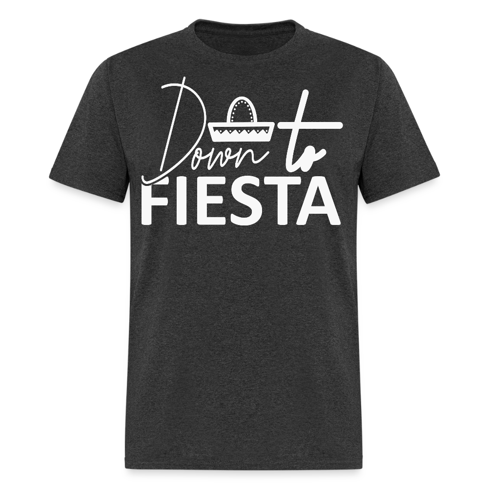 Down to Fiesta Party Shirt Funny Cinco de Mayo T-shirt - heather black