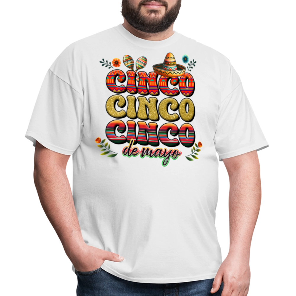 Mexican Fiesta Clothing For Cinco de Mayo Unisex T-shirt - white