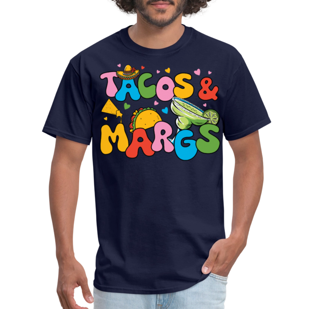 Funny Tacos And Margaritas Tee For Party Lovers T-shirt - navy