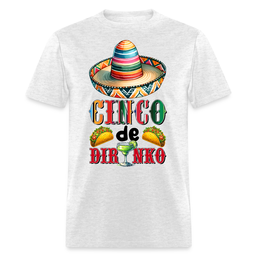 Funny Cinco de Mayo Drinking Shirt Mexican Fiesta Party T-shirt - light heather gray