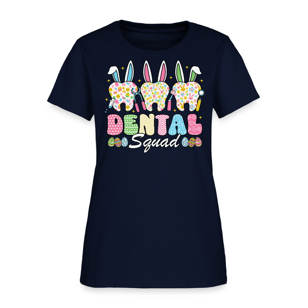 Dental Squad Funny Dentist Easter T-Shirt - navy