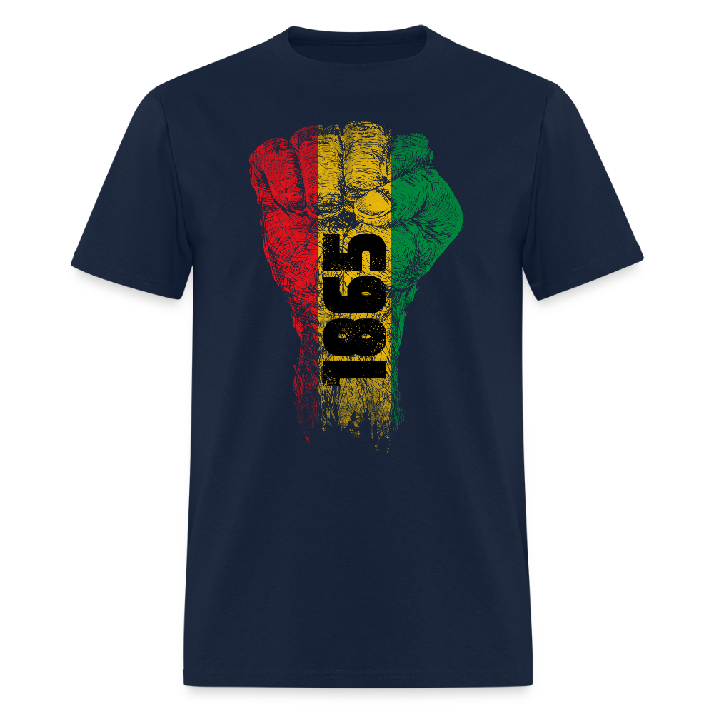 Black Power 1965 African Heritage Pride T-Shirt - navy