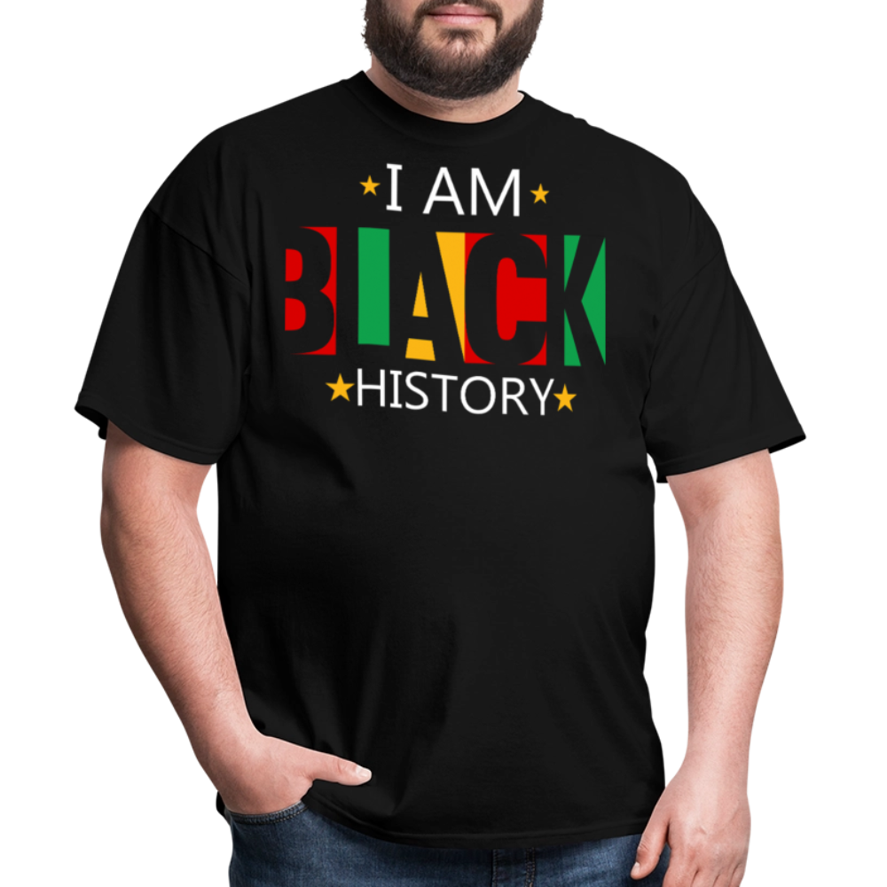 I Am Black History Graphic Tees Pan-African Colors T-shirt - black