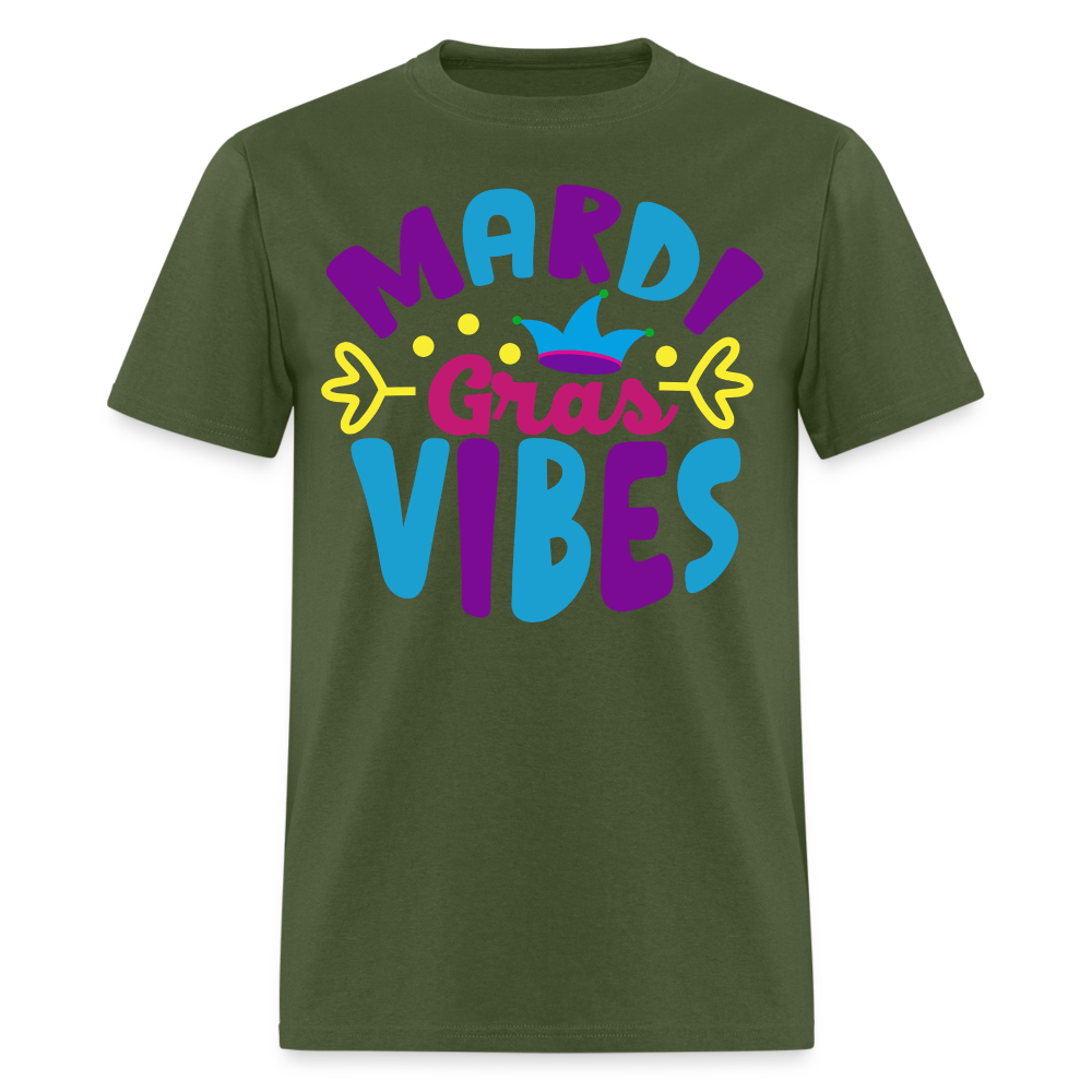 Mardi Gras Shirts For Couples New Orleans Carnival Graphic T-shirt - military green