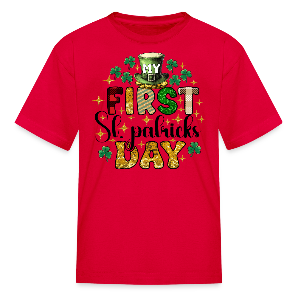 My First St Patrick's Day Baby T-shirt - red