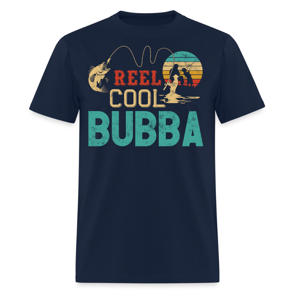Reel Cool Bubba Funny Fishing T-Shirt - navy