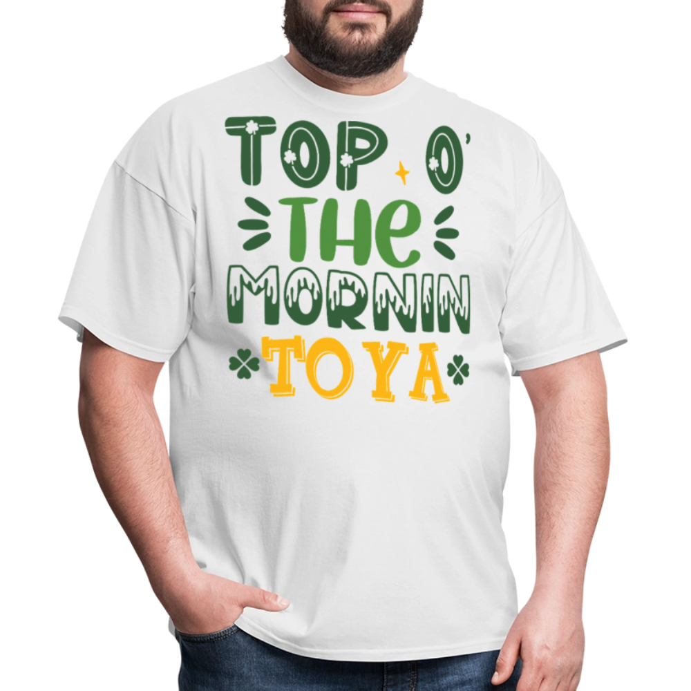 Top O’ the Mornin’ Irish Saying T-shirt - white