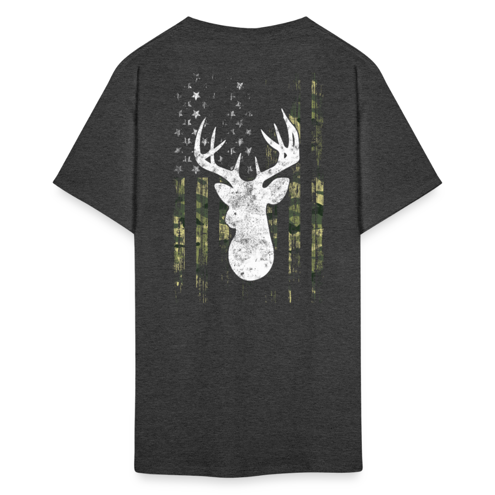 Camo American Flag USA Camouflage Unisex Classic T-Shirt - heather black